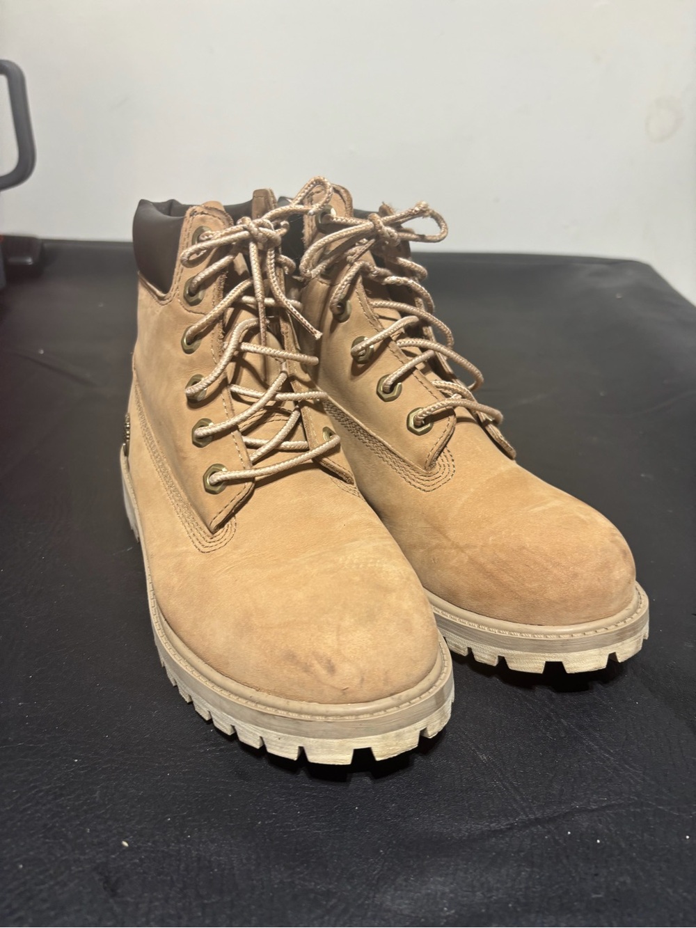 Kids boys Tan Work Boots - Rugged Lace-Up Boots